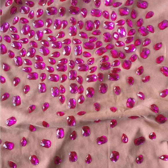 - Rhinestone Mesh Mini Dress - Picture 2 of 2